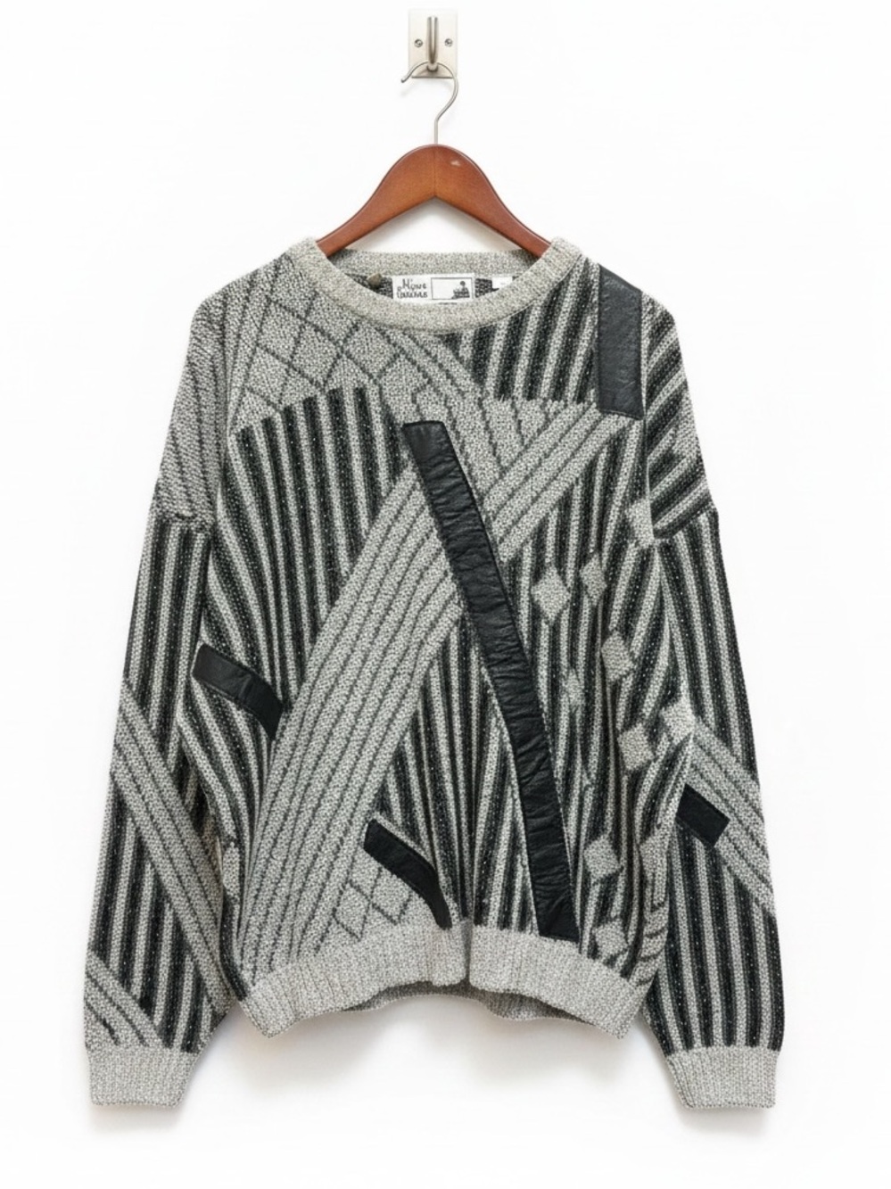 VTG Nino Foriero Randy River Abstract Knit Pullover Sweater Size S